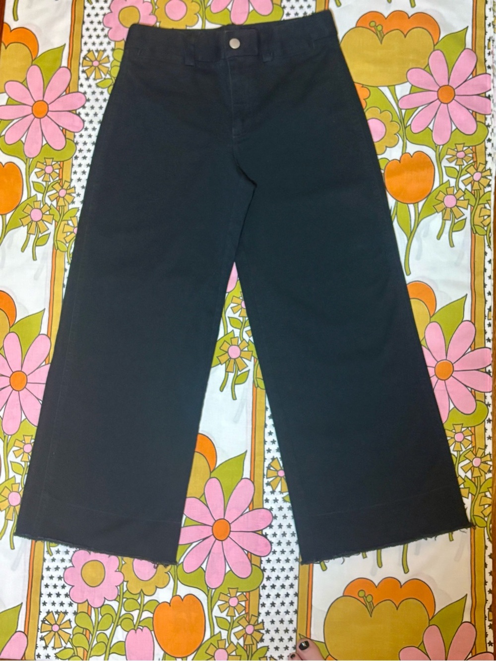 GAP Wide Leg High Rise Cropped Jeans